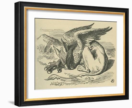 The Gryphon, Lewis Carroll-John Tenniel-Framed Giclee Print