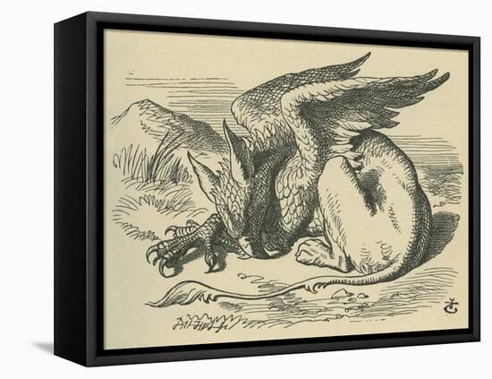 The Gryphon, Lewis Carroll-John Tenniel-Framed Premier Image Canvas