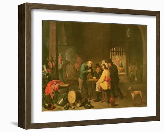 The Guard Room (Oil on Canvas)-David The Elder Teniers-Framed Giclee Print