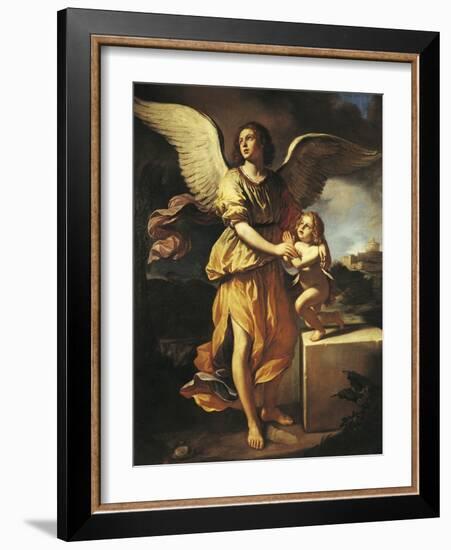 The Guardian Angel, 1641-Giovanni Francesco Barbieri-Framed Giclee Print