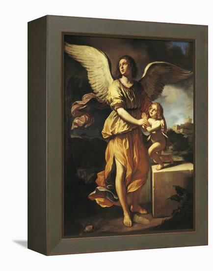 The Guardian Angel, 1641-Giovanni Francesco Barbieri-Framed Premier Image Canvas