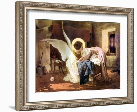The Guardian Angel, 1926-Louis Tessier-Framed Giclee Print