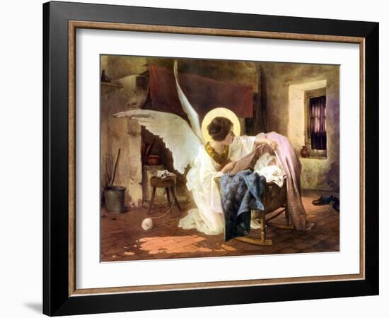 The Guardian Angel, 1926-Louis Tessier-Framed Giclee Print