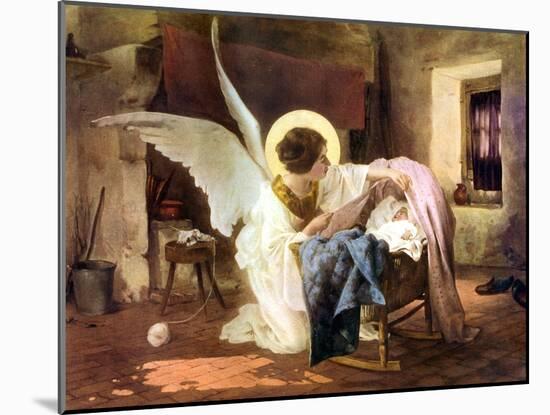 The Guardian Angel, 1926-Louis Tessier-Mounted Giclee Print
