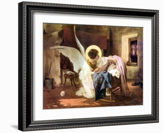 The Guardian Angel, 1926-Louis Tessier-Framed Giclee Print