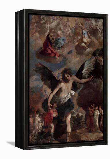 The Guardian Angel (L'Angelo Custode)-Francesco Maffei-Framed Premier Image Canvas