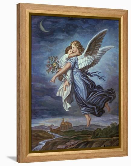 The Guardian Angel-Wilhelm Von Kaulbach-Framed Premier Image Canvas