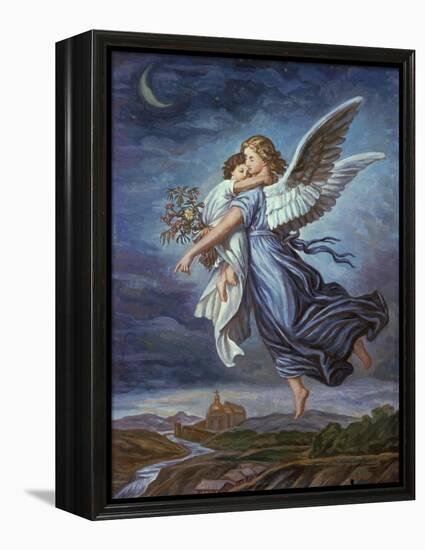 The Guardian Angel-Wilhelm Von Kaulbach-Framed Premier Image Canvas