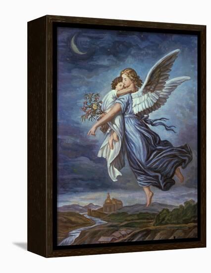 The Guardian Angel-Wilhelm Von Kaulbach-Framed Premier Image Canvas