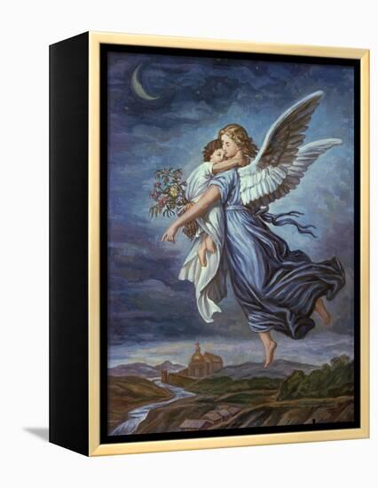 The Guardian Angel-Wilhelm Von Kaulbach-Framed Premier Image Canvas