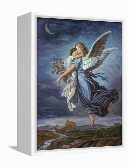 The Guardian Angel-Wilhelm Von Kaulbach-Framed Premier Image Canvas