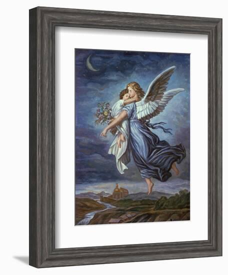 The Guardian Angel-Wilhelm Von Kaulbach-Framed Giclee Print