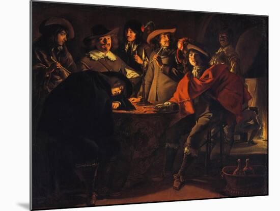 The Guardroom, 1643-Louis Le Nain-Mounted Giclee Print