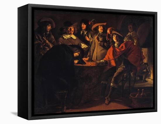 The Guardroom, 1643-Louis Le Nain-Framed Premier Image Canvas