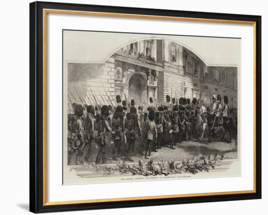 The Guards Cheering Her Majesty at Buckingham Palace-null-Framed Giclee Print