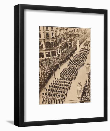 'The Guards in Oxford Street', May 12 1937-Unknown-Framed Photographic Print