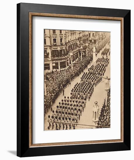 'The Guards in Oxford Street', May 12 1937-Unknown-Framed Photographic Print