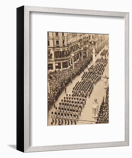 'The Guards in Oxford Street', May 12 1937-Unknown-Framed Photographic Print