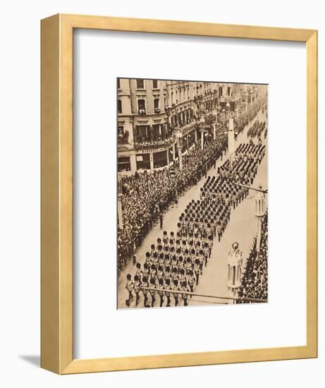 'The Guards in Oxford Street', May 12 1937-Unknown-Framed Photographic Print