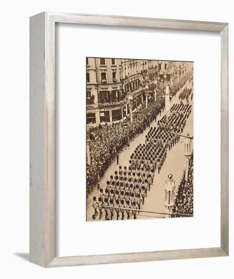 'The Guards in Oxford Street', May 12 1937-Unknown-Framed Photographic Print