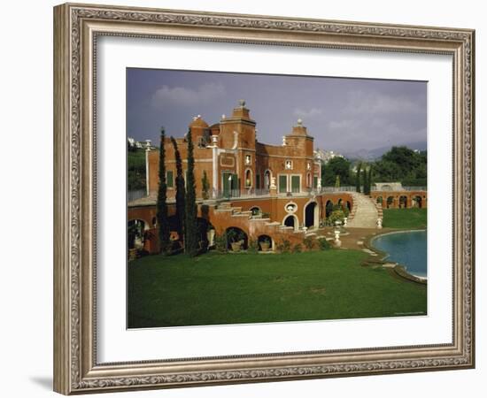 The Guest House and Pool of Sophia Loren and Carlo Ponti's Villa-Alfred Eisenstaedt-Framed Photographic Print