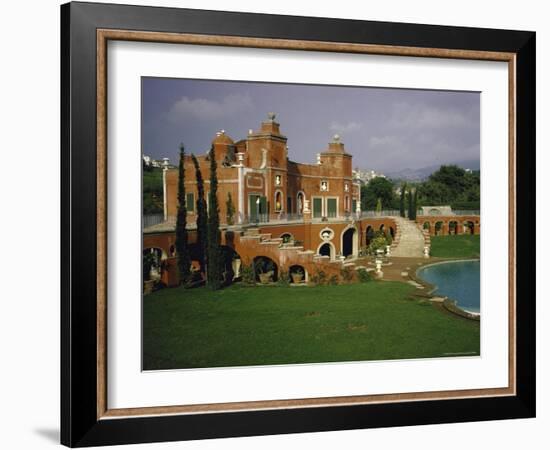 The Guest House and Pool of Sophia Loren and Carlo Ponti's Villa-Alfred Eisenstaedt-Framed Photographic Print