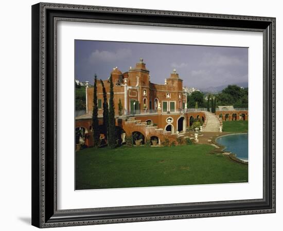 The Guest House and Pool of Sophia Loren and Carlo Ponti's Villa-Alfred Eisenstaedt-Framed Photographic Print