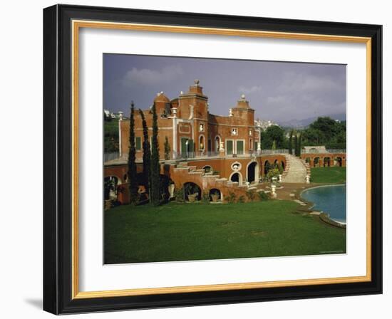 The Guest House and Pool of Sophia Loren and Carlo Ponti's Villa-Alfred Eisenstaedt-Framed Photographic Print