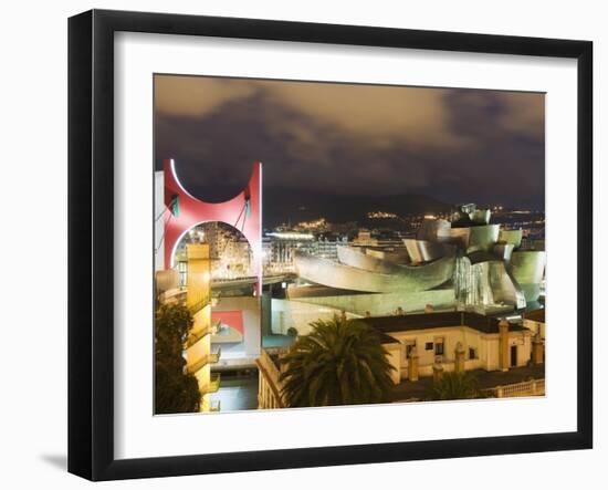 The Guggenheim, Designed by Canadian-American Architect Frank Gehry, Built by Ferrovial-Christian Kober-Framed Photographic Print