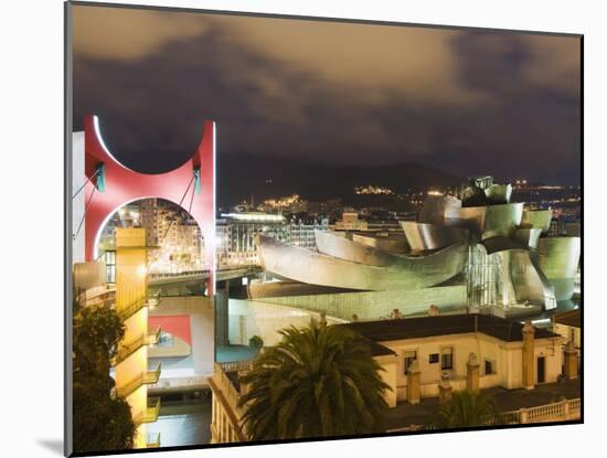 The Guggenheim, Designed by Canadian-American Architect Frank Gehry, Built by Ferrovial-Christian Kober-Mounted Photographic Print