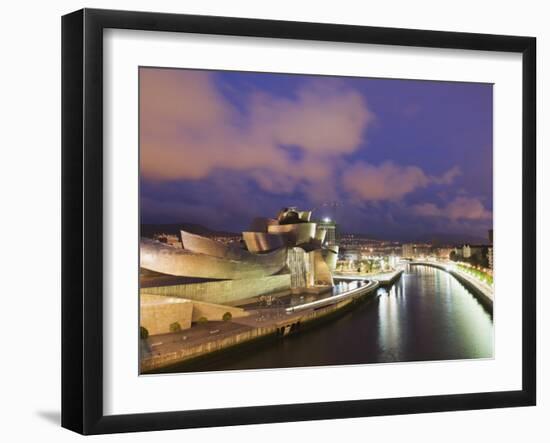 The Guggenheim, Designed by Canadian-American Architect Frank Gehry, on the Nervion River-Christian Kober-Framed Photographic Print