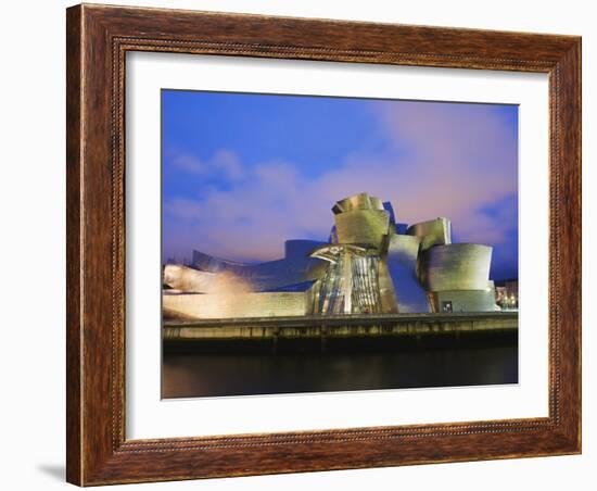 The Guggenheim, Designed by Canadian-American Architect Frank Gehry, on the Nervion River-Christian Kober-Framed Photographic Print