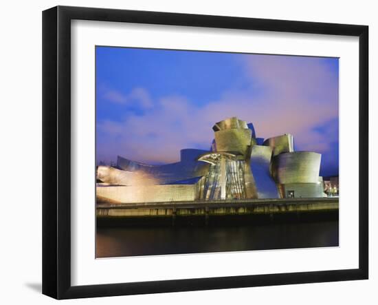 The Guggenheim, Designed by Canadian-American Architect Frank Gehry, on the Nervion River-Christian Kober-Framed Photographic Print