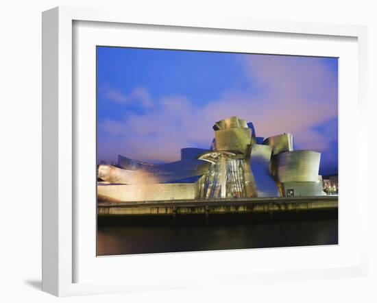 The Guggenheim, Designed by Canadian-American Architect Frank Gehry, on the Nervion River-Christian Kober-Framed Photographic Print