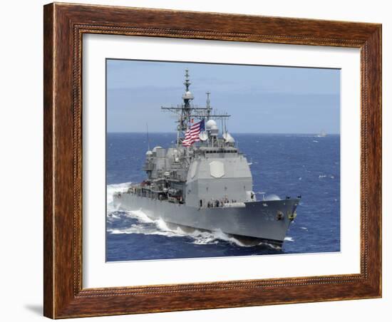 The Guided-missile Cruiser USS Princeton-Stocktrek Images-Framed Photographic Print