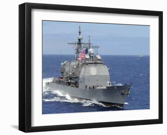 The Guided-missile Cruiser USS Princeton-Stocktrek Images-Framed Photographic Print