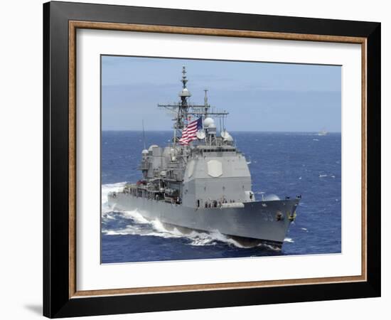 The Guided-missile Cruiser USS Princeton-Stocktrek Images-Framed Photographic Print