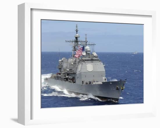 The Guided-missile Cruiser USS Princeton-Stocktrek Images-Framed Photographic Print