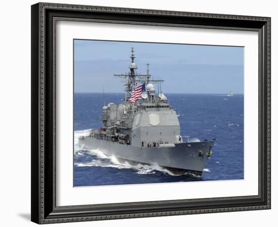 The Guided-missile Cruiser USS Princeton-Stocktrek Images-Framed Photographic Print