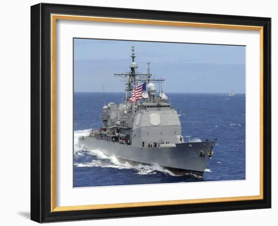 The Guided-missile Cruiser USS Princeton-Stocktrek Images-Framed Photographic Print