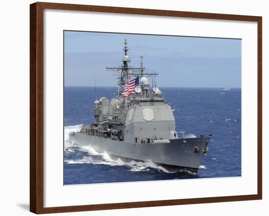 The Guided-missile Cruiser USS Princeton-Stocktrek Images-Framed Photographic Print