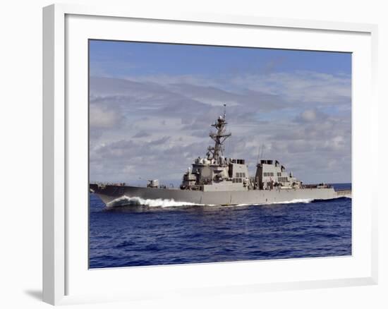 The Guided-missile Destroyer USS Higgins Transits the Pacific Ocean-Stocktrek Images-Framed Photographic Print