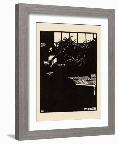 The Guitar, from the Series 'Musical Instruments', V, 1897-Félix Vallotton-Framed Giclee Print