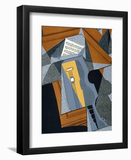 The Guitar, Illustration for the Poem "Au Soleil Du Plafond", by Pierre Reverdy 1955-Juan Gris-Framed Giclee Print