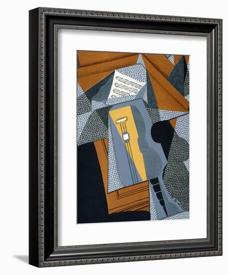 The Guitar, Illustration for the Poem "Au Soleil Du Plafond", by Pierre Reverdy 1955-Juan Gris-Framed Giclee Print