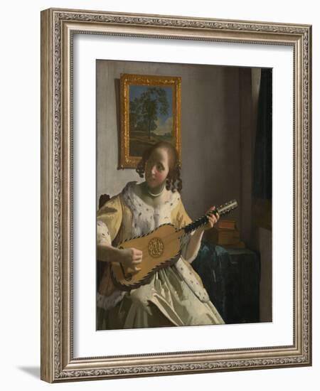 The Guitar Player. 1672-Johannes Vermeer-Framed Giclee Print