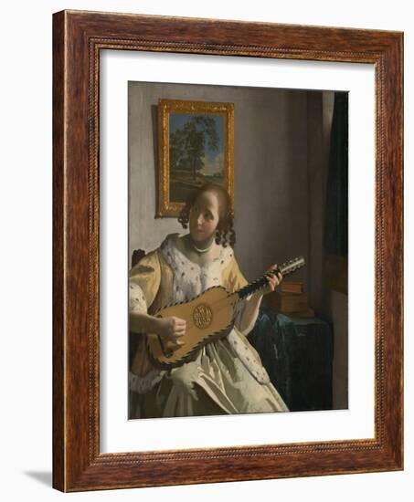 The Guitar Player. 1672-Johannes Vermeer-Framed Giclee Print