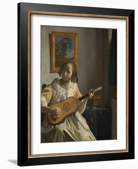 The Guitar Player. 1672-Johannes Vermeer-Framed Giclee Print