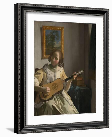 The Guitar Player. 1672-Johannes Vermeer-Framed Giclee Print