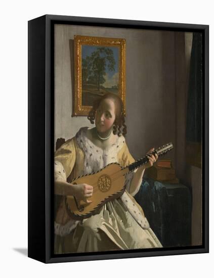 The Guitar Player. 1672-Johannes Vermeer-Framed Premier Image Canvas